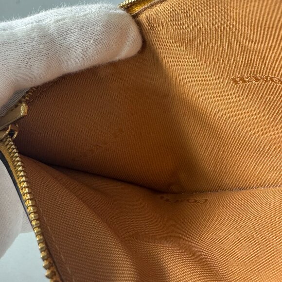 Coach Mustard Leather Long Card Holder/Wallet - Picture 10 of 14